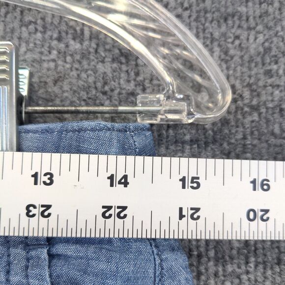 A New Day Womens Chino Shorts Blue Size 2 Slash Pockets Cotton - Picture 4 of 11